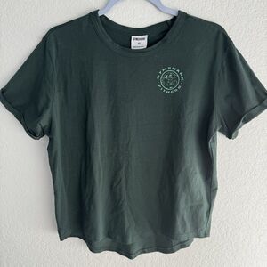 Gymshark Legacy Crop Top Dark Green Extra Small Gym Graphic Tee